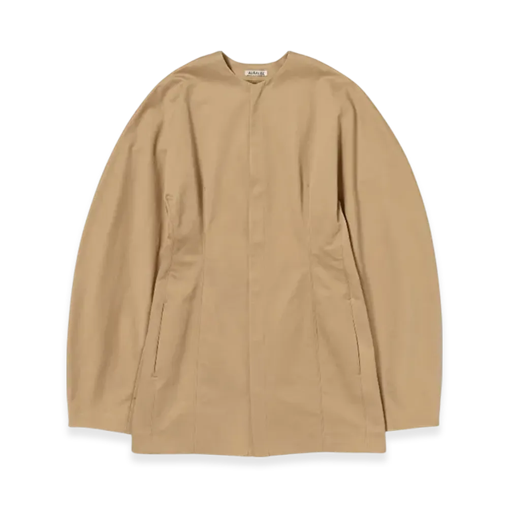 AURALEE Washed Finx Chino Half Coat "Camel Brown"