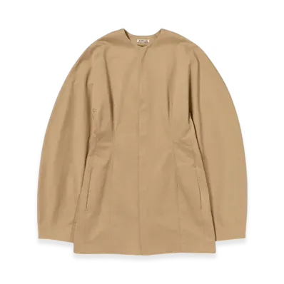 AURALEE Washed Finx Chino Half Coat "Camel Brown"