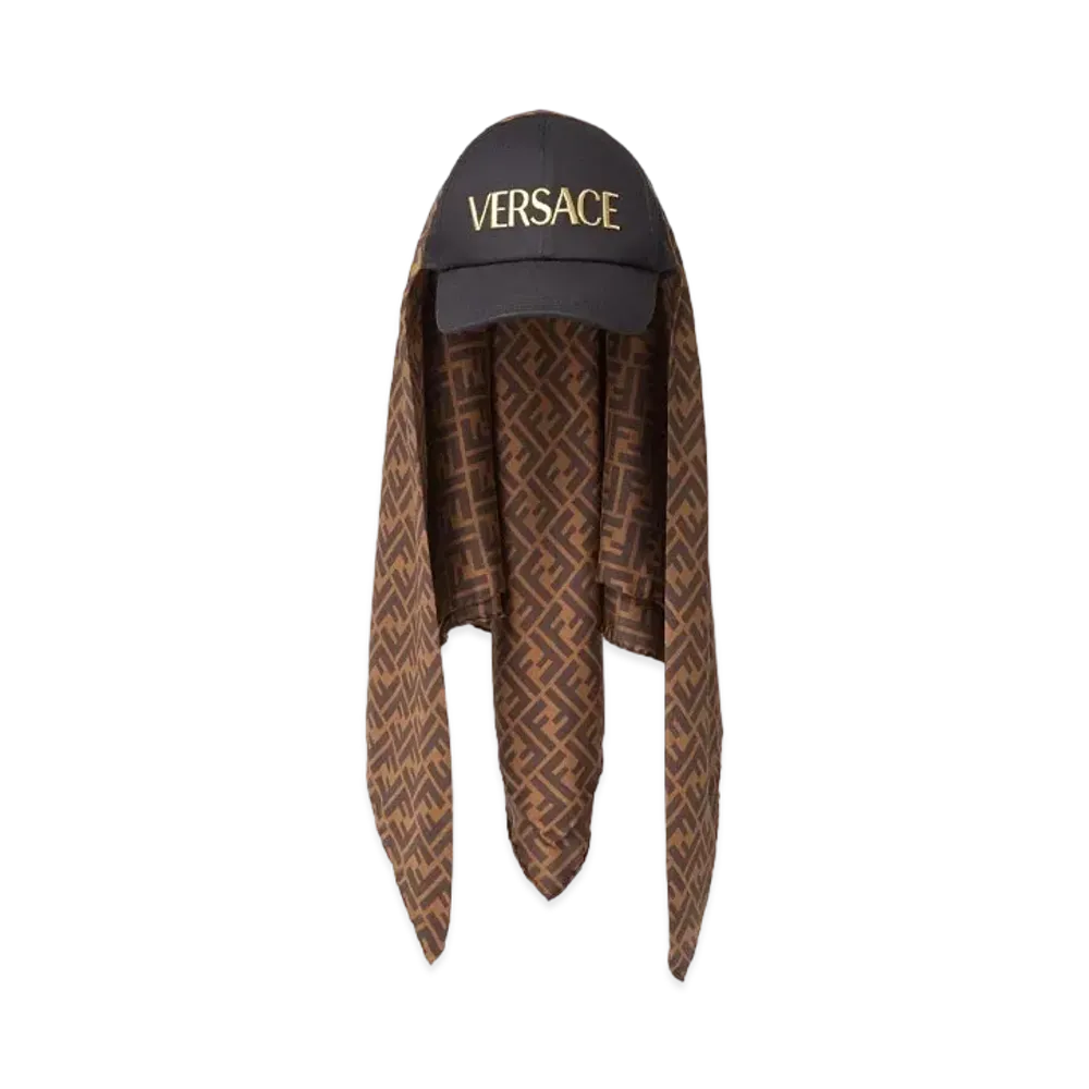 FENDI x Versace Fendace FF Silk Foulard Cap "Brown"