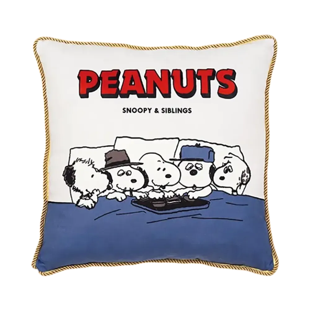 BANDAI "Ichiban Kuji" -PEANUTS ~SNOOPY & SIBLINGS~- B Prize SNOOPY & SIBLINGS Cushion