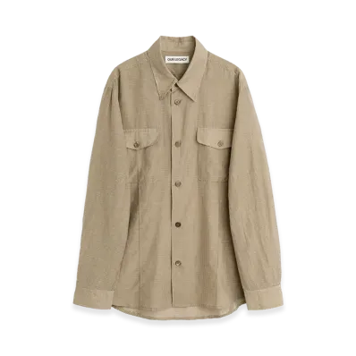 OUR LEGACY Plough Shirt "Hazel Grid Cloud Cotton Silk"