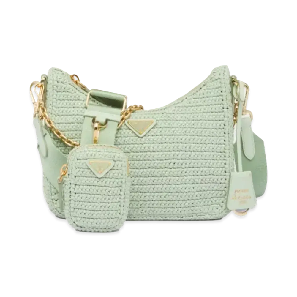 PRADA Re Edition 2005 Crochet Bag "Aqua"