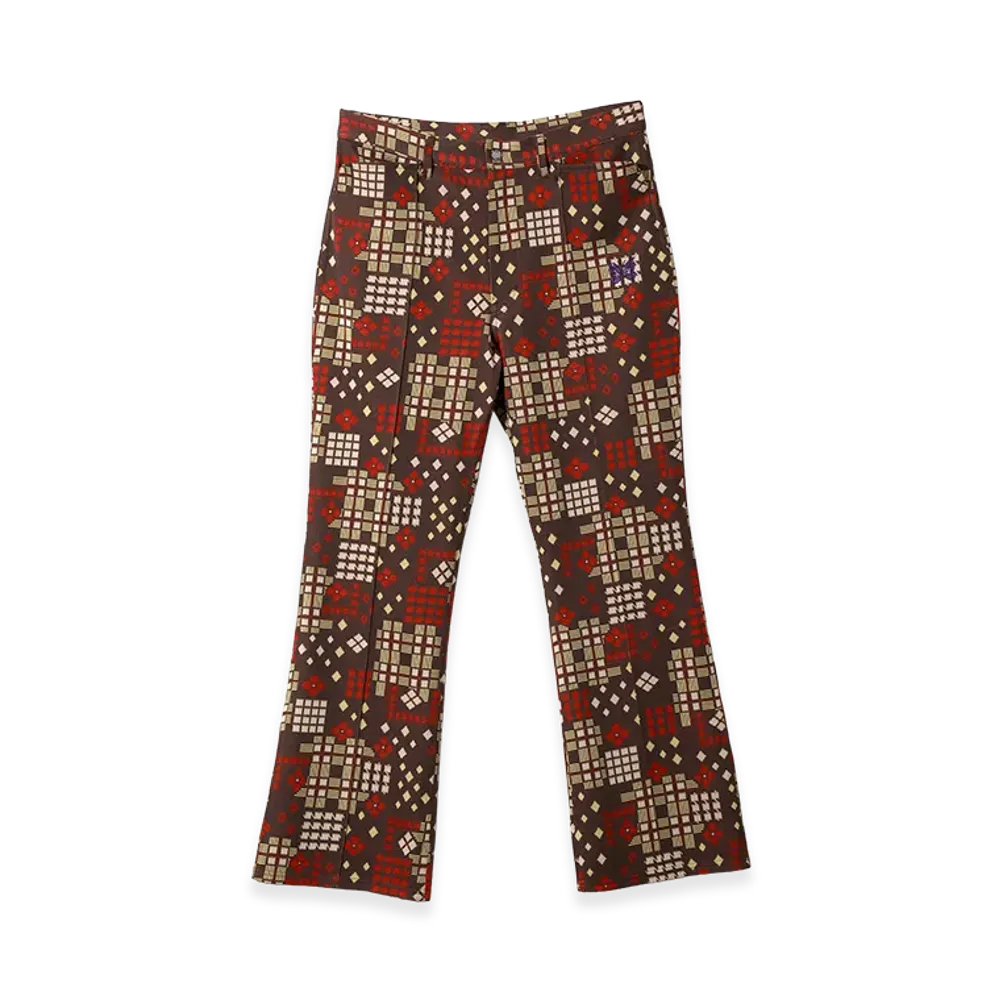 NEEDLES Boot-Cut Jean - Poly Jacquard "Brown"