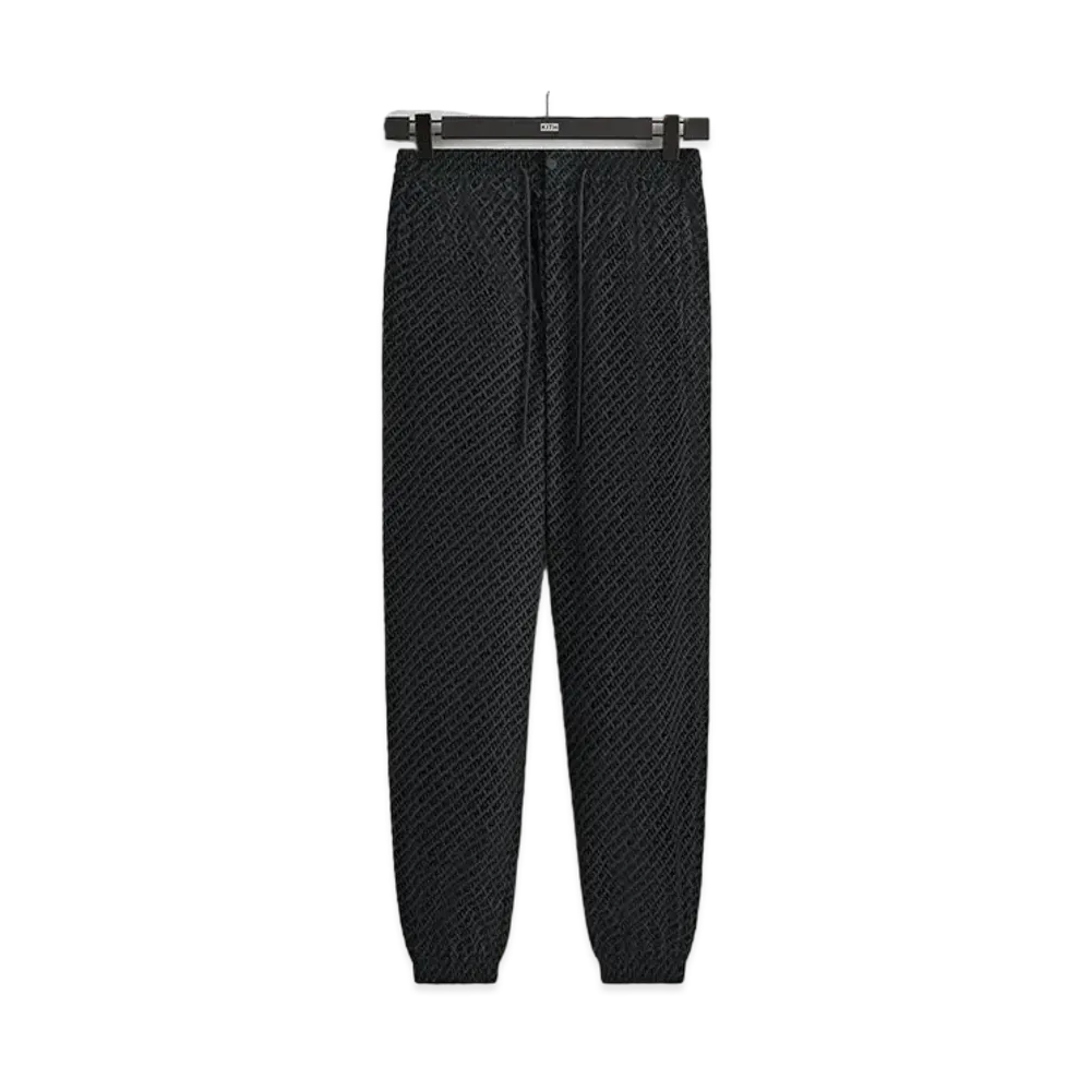 Kith Flocked Italic Monogram Davon Pant "Black"