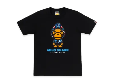 A BATHING APE Women's ABC Camo Milo Shark FZH Tee "Black/Blue"