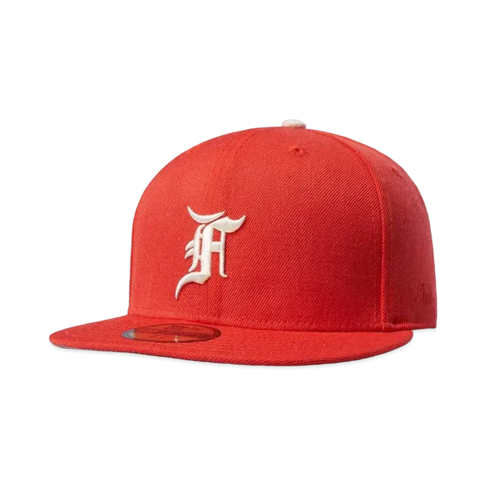 NEW ERA FEAR OF GOD ESSENTIALS 59FIFTY F LOGO Under Visor "Orange"