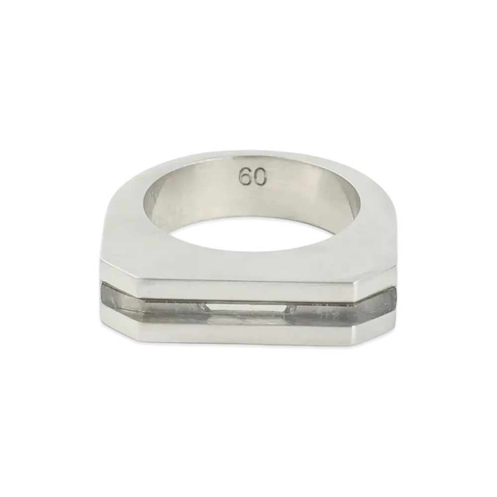 Rick Owens Crystal Hollywood Ring "Silver"