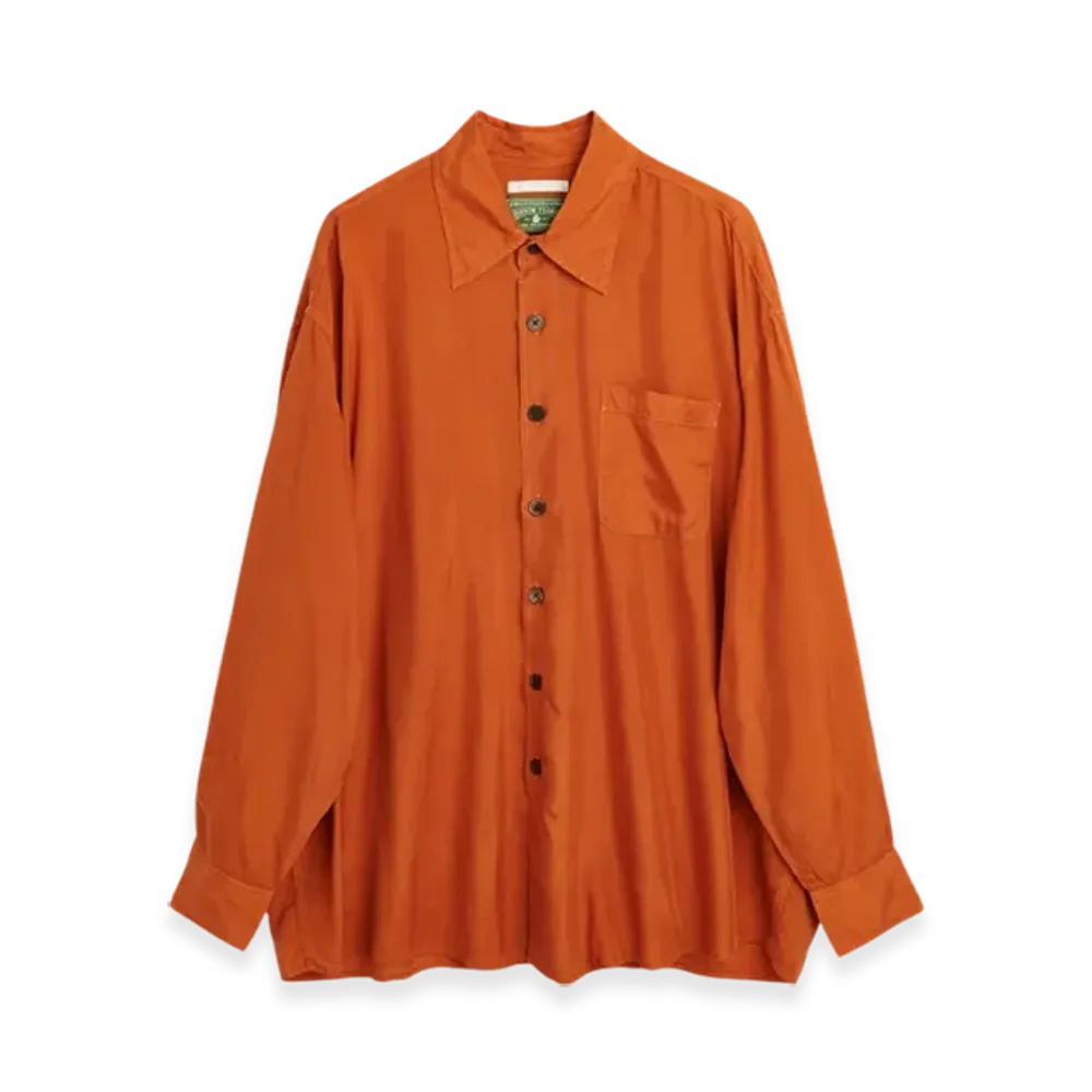 OUR LEGACY x Denim Tears x Tupac Borrowed Cupro Shirt "Las Vegas Orange"