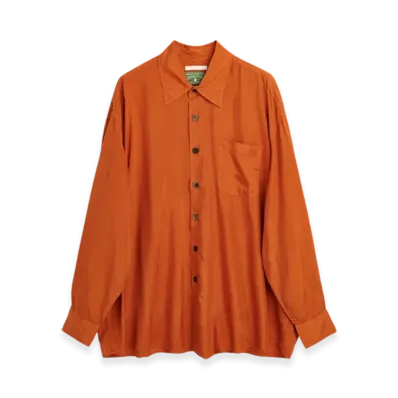 OUR LEGACY x Denim Tears x Tupac Borrowed Cupro Shirt "Las Vegas Orange"