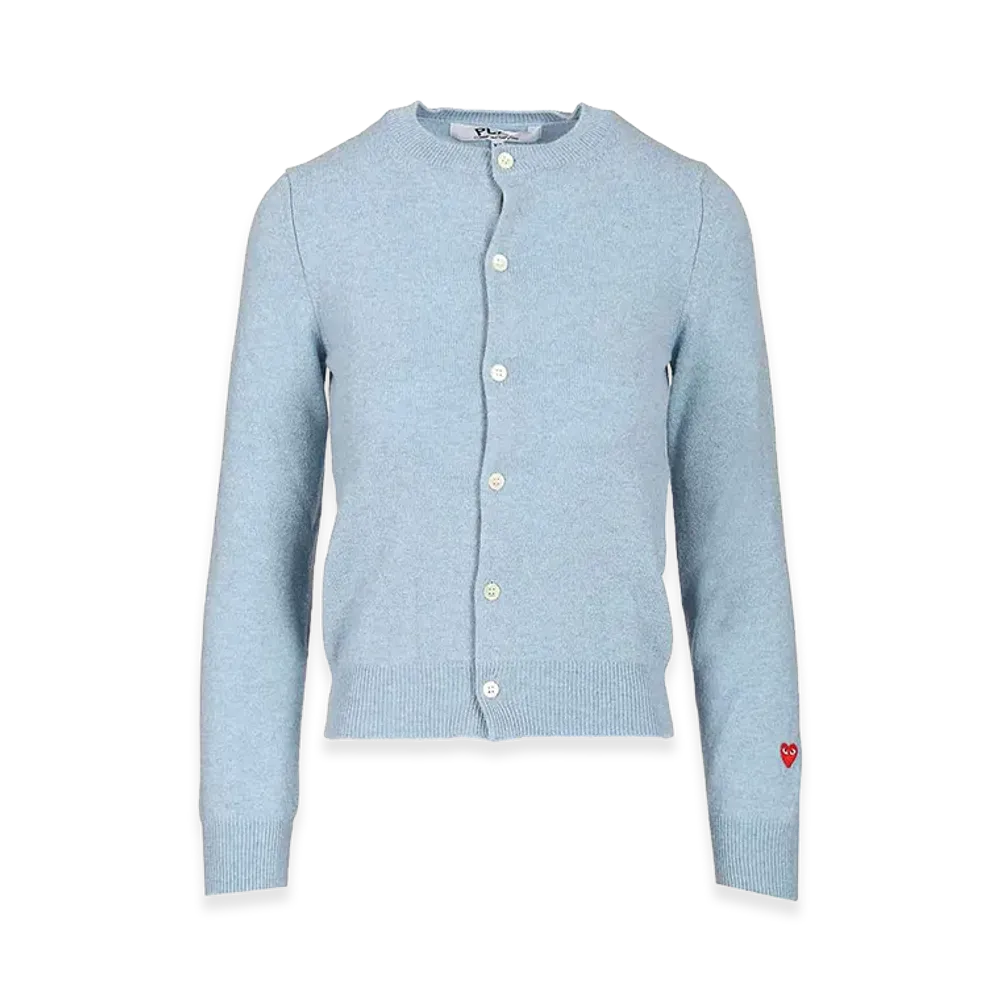 PLAY COMME des GARCONS Wool Cardigan "Light Blue"