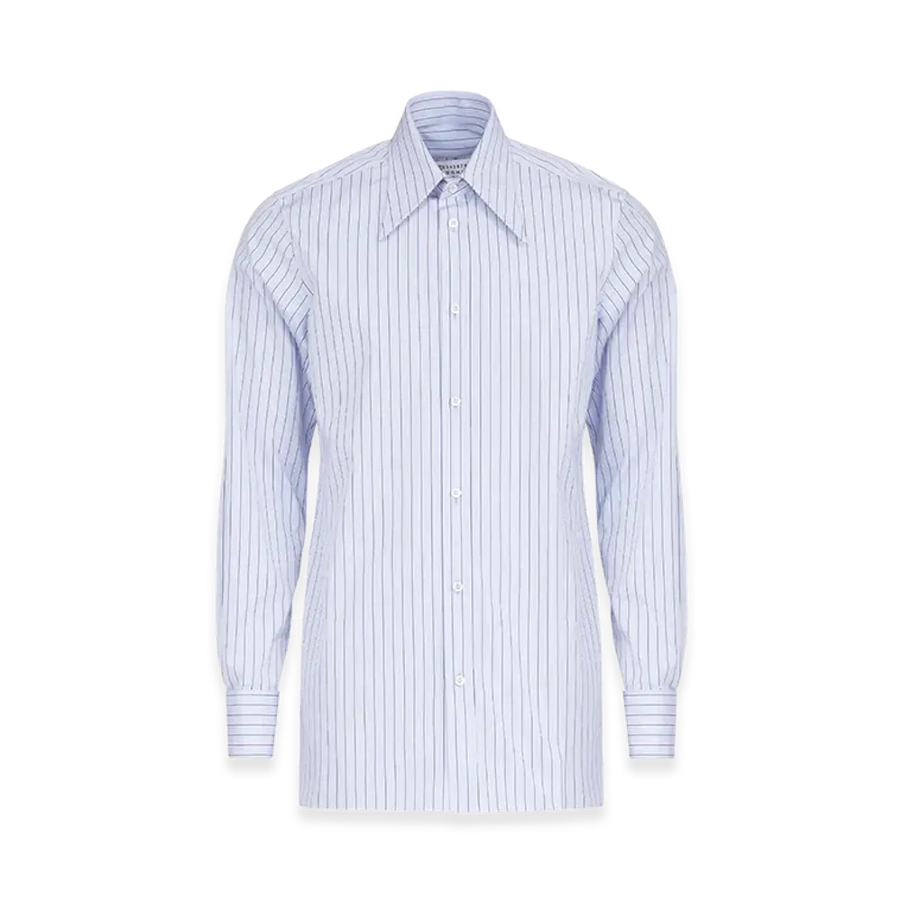 Maison Margiela Blue Striped Button-Down Oxford Shirt "Blue"