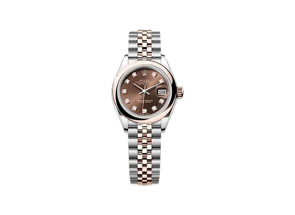 ROLEX Lady-Datejust Oystersteel & Everose Gold "Brown"