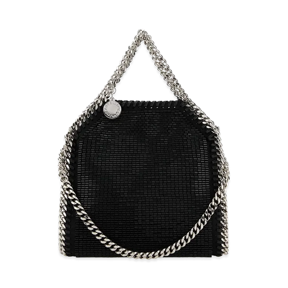 STELLA McCARTNEY Women's Embellished Fabric Falabella Handbag "Black"