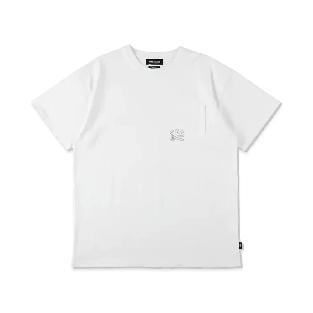 WIND AND SEA x DENHAM Pocket Tee "White"