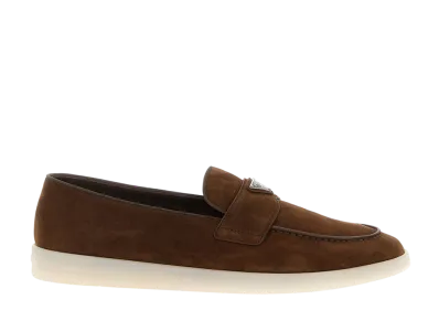 PRADA Suede Loafers "Brown"