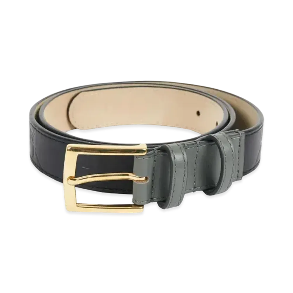 PALACE Pal-M-Gram Leather Belt "Midnight Blue"