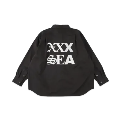 WIND AND SEA x GOD SELECTION XXX Twill Work Shirt "Black"