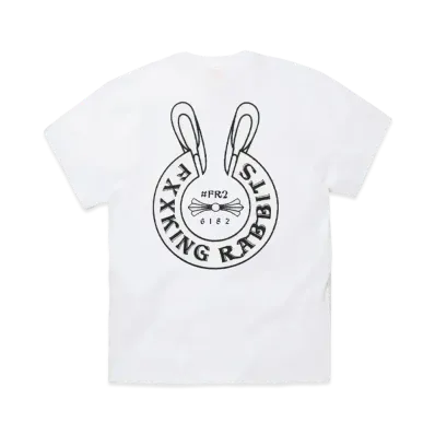 FR2 Logo within Face Outline T-shirt "White"