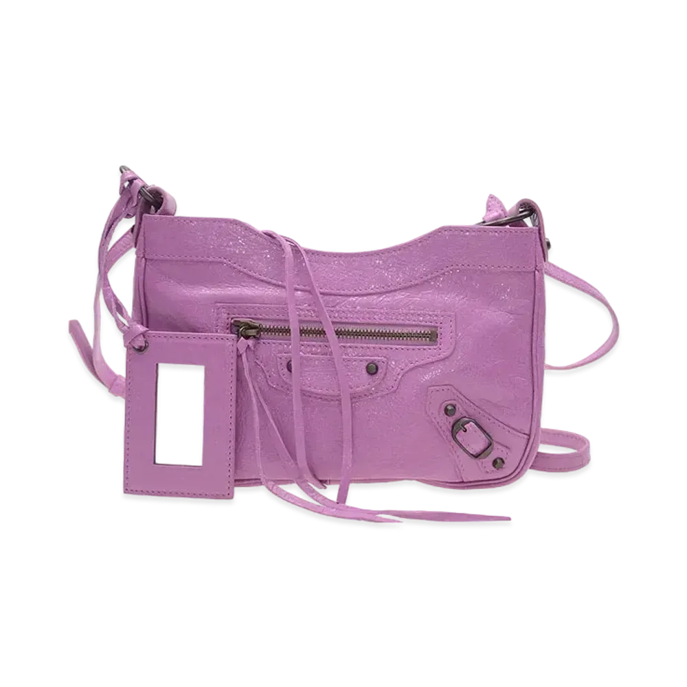 BALENCIAGA Handbag Lambskin "Purple"