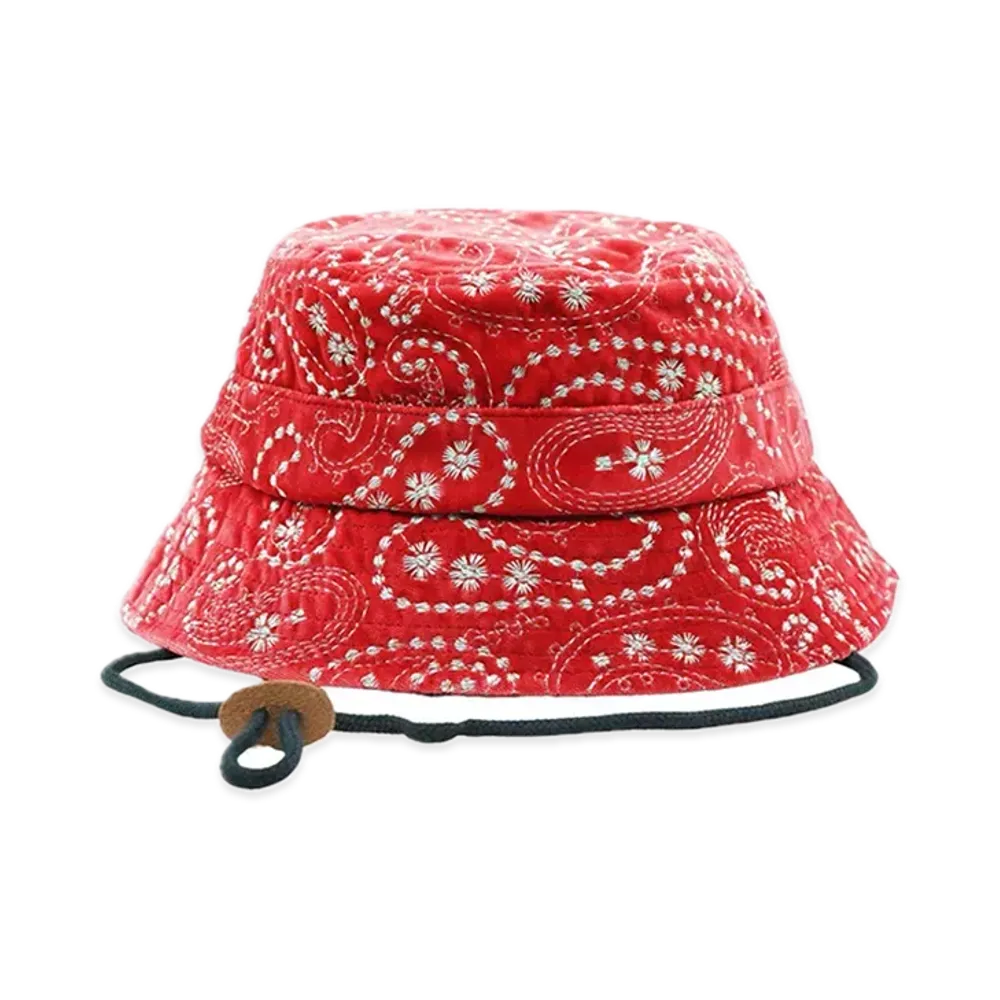 Supreme Velvet Paisley Boonie "Red"