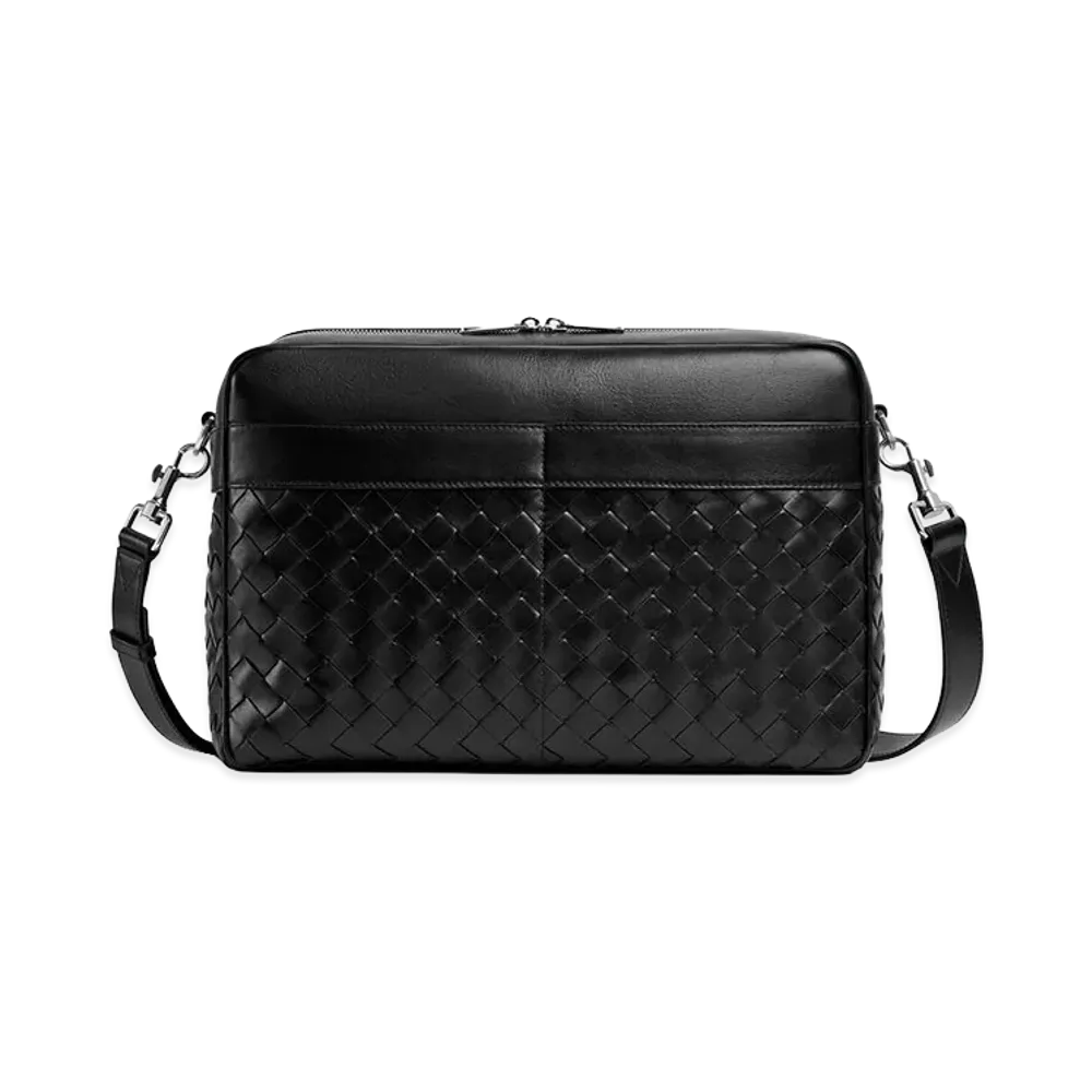 Bottega Veneta Large Intrecciato Pocket Camera Bag "Black"