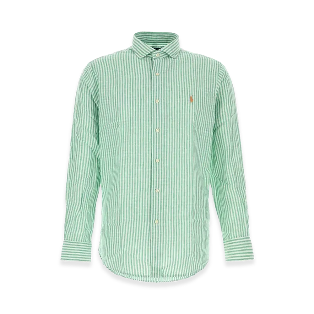 Polo Ralph Lauren Embroidered Linen Blend Shirt "Green"