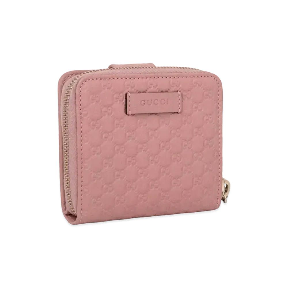 GUCCI Guccissima Compact Wallet "Pink"