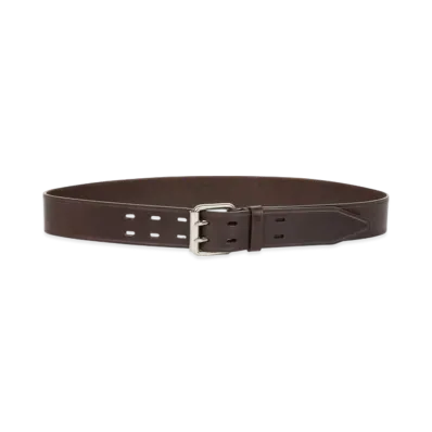 DRIES VAN NOTEN Leather Belt "Dark brown"