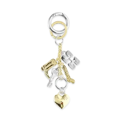 GANNI Bou Charms Keyring "Silver/Gold"