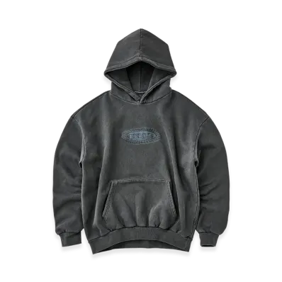 FEELS. Pigment Dye Hoodie "Black"