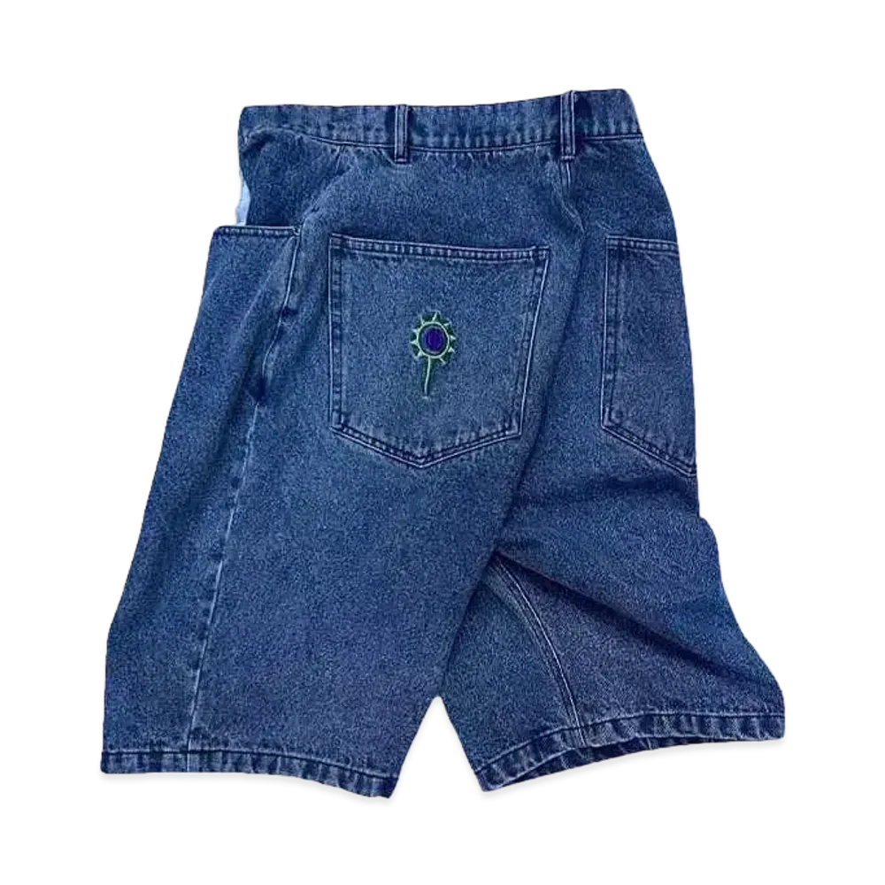 Student Apathy Denim shorts "Indigo"