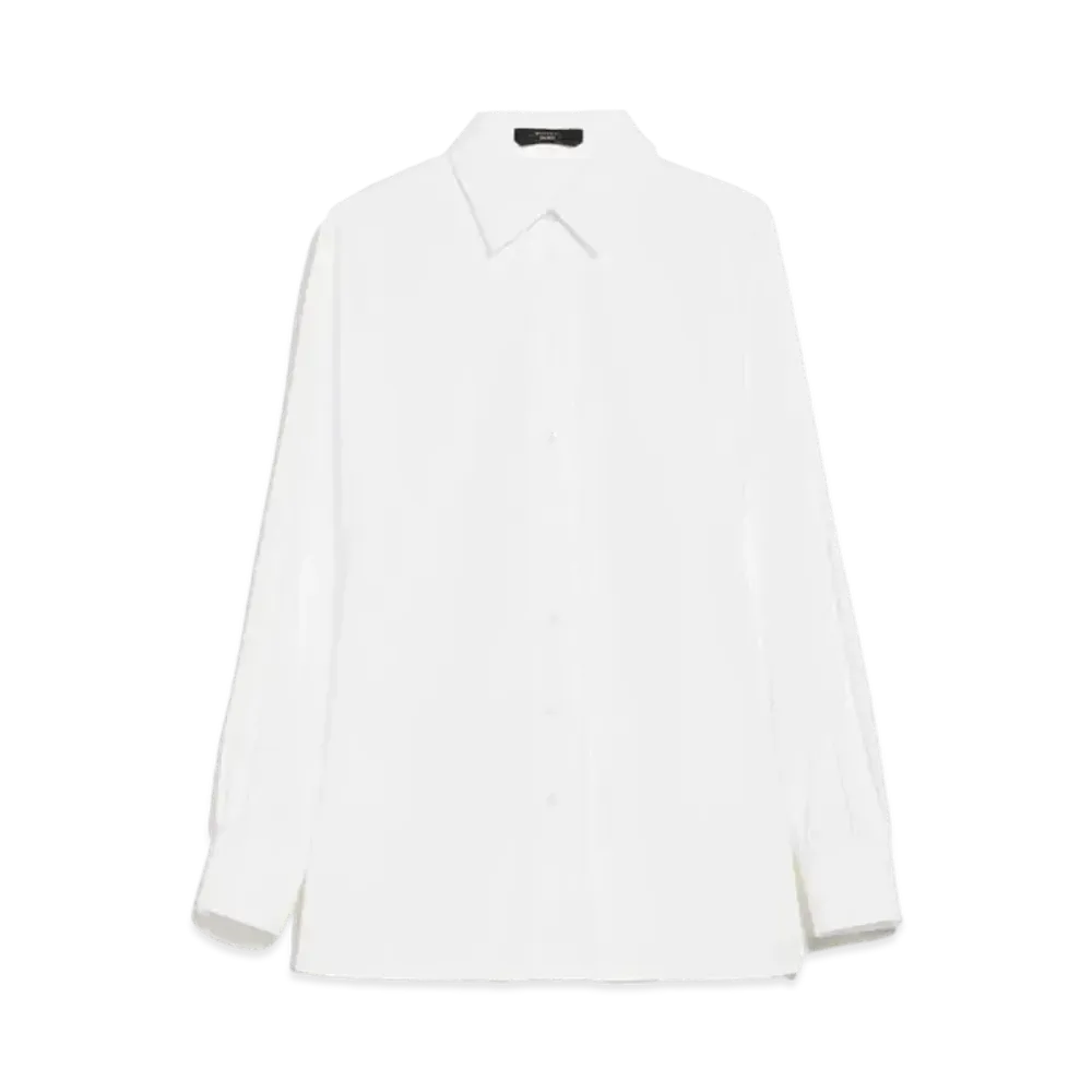 Max Mara Fufi Striped Cotton Shirt "Optical White"
