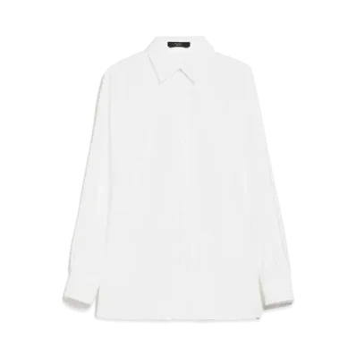 Max Mara Fufi Striped Cotton Shirt "Optical White"