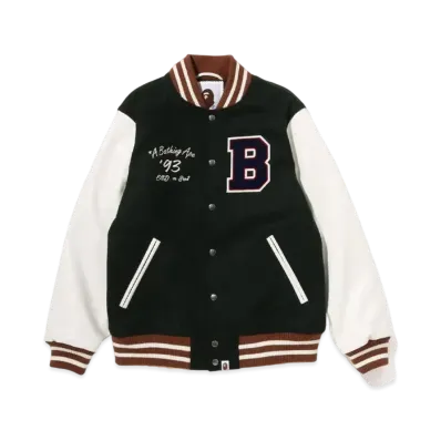 A BATHING APE x END. Varsity Jacket "Green"