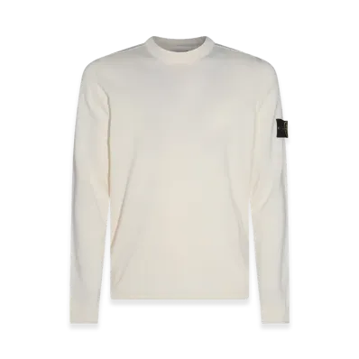 Stone Island Lightweight Organic Cotton Sweater "White"