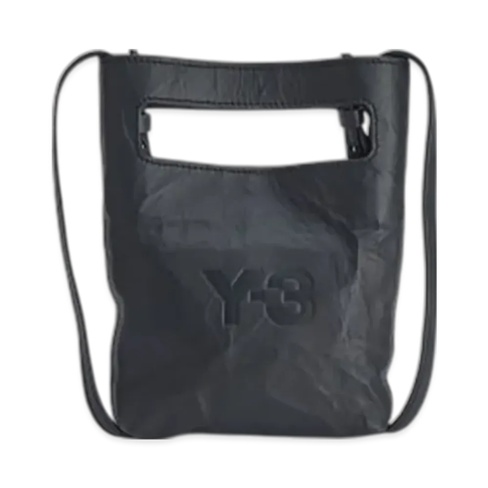 Y-3 Crinkle Leather Mini Bag "Black"