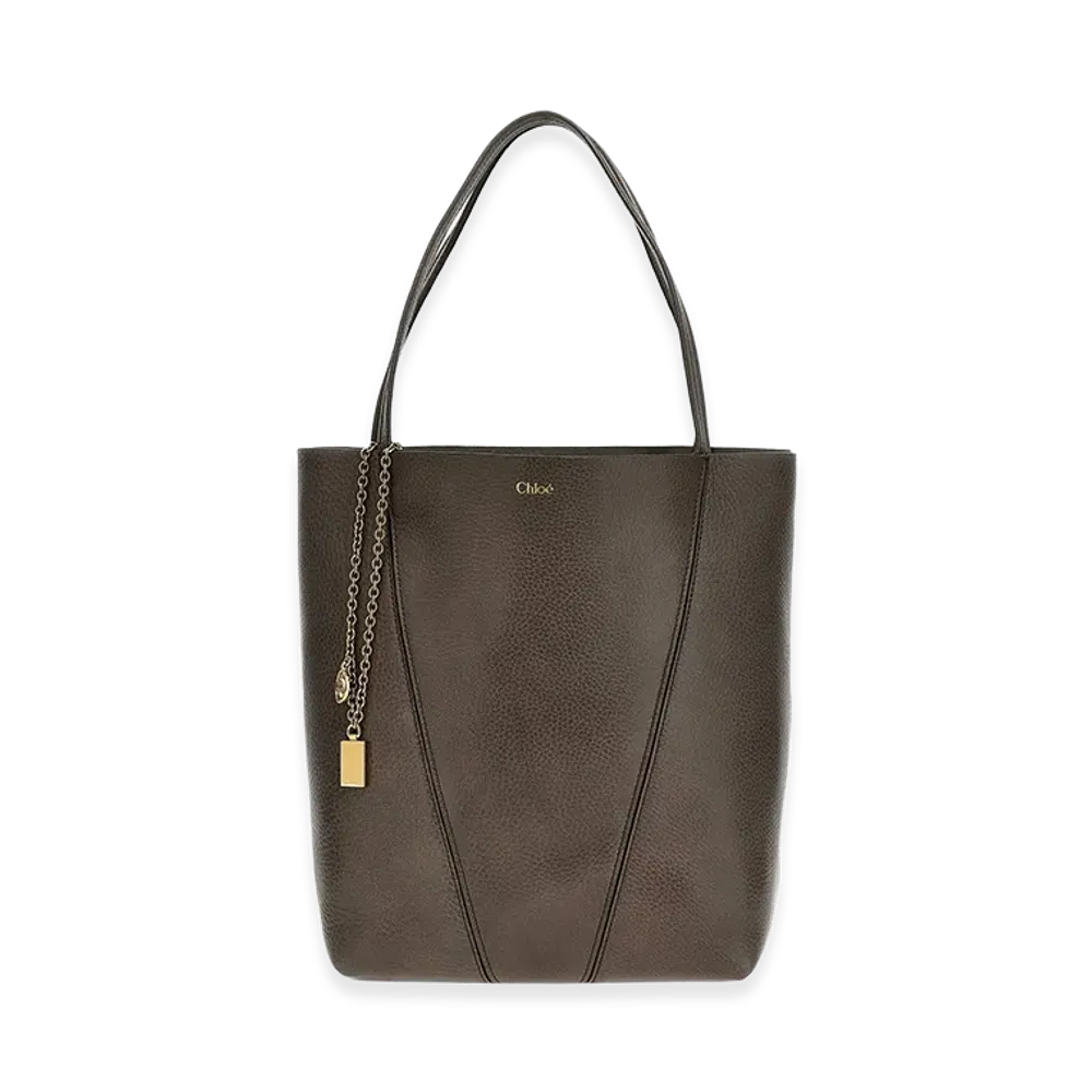 Chloe Women's Medium Spin Tote Bag "Dark Gray"