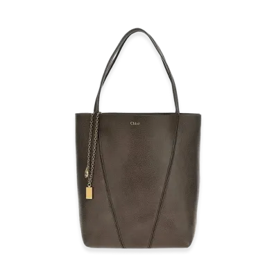 Chloe Women's Medium Spin Tote Bag "Dark Gray"