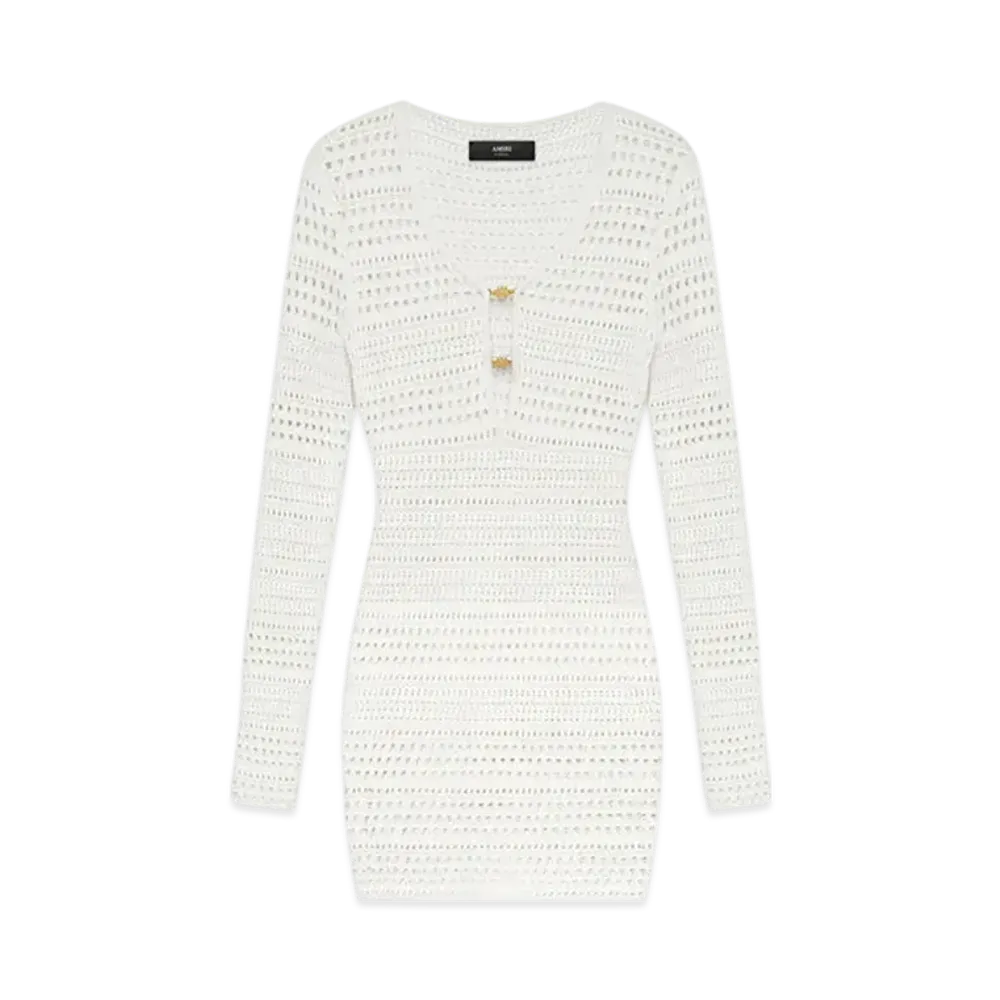 AMIRI Women's Crochet Mini Dress "Ivory"