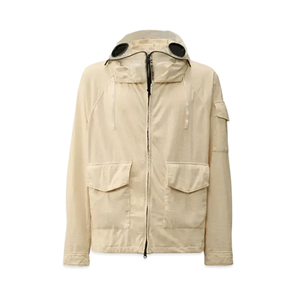 C.P. Company Knitted Nylon Jersey Explorer Jacket "Pistachio Shell Beige"