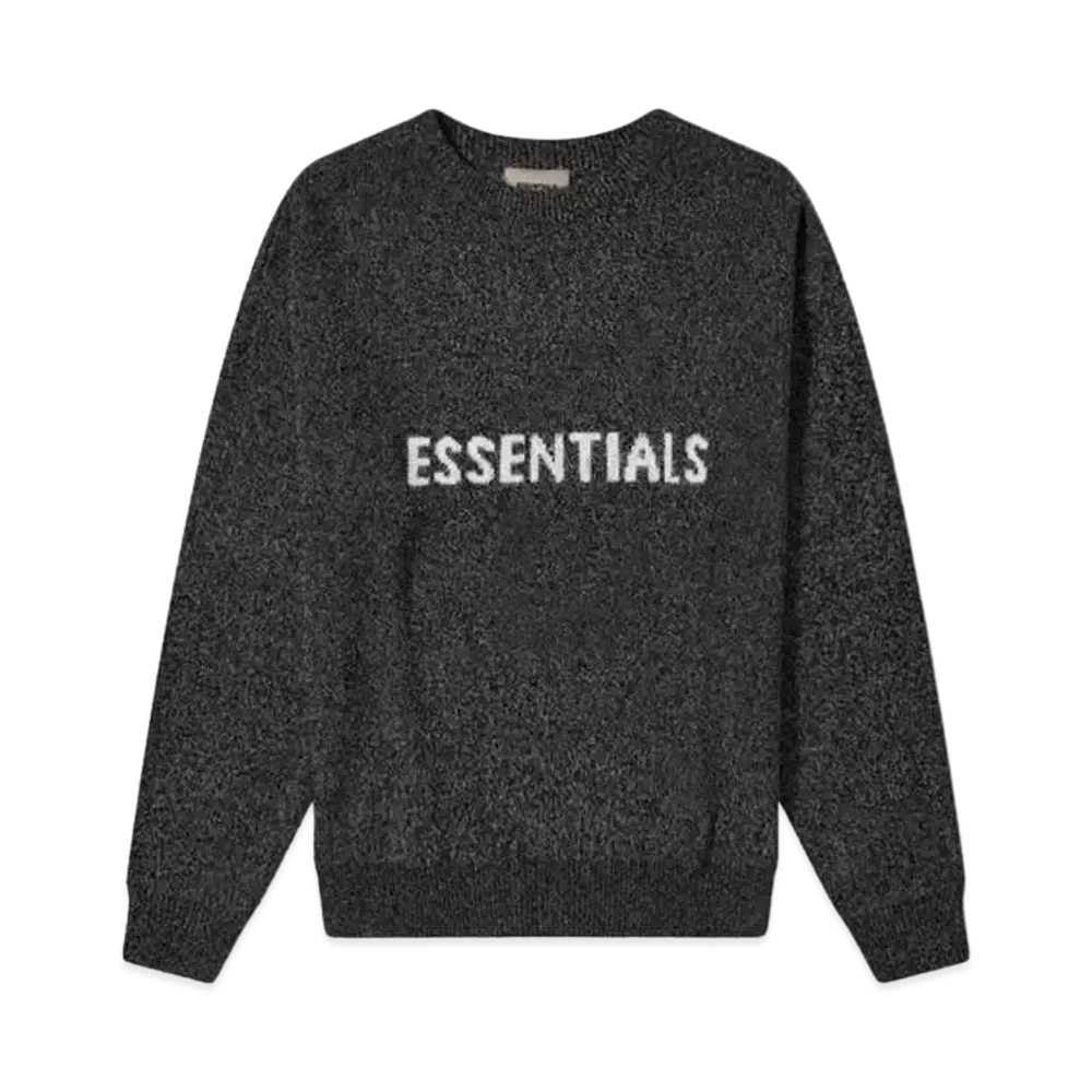 FEAR OF GOD ESSENTIALS Knit Sweater "Dark Black Melange"