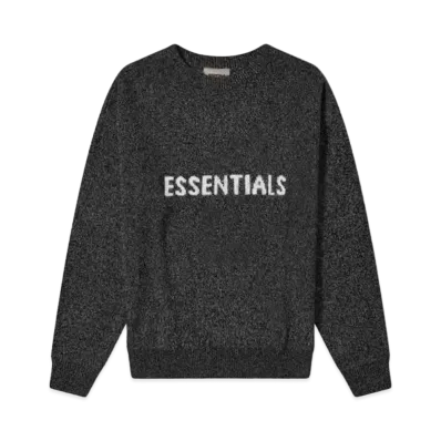 FEAR OF GOD ESSENTIALS Knit Sweater "Dark Black Melange"