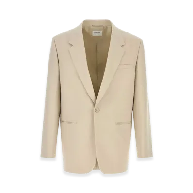 Saint Laurent Sand Wool Blazer "Beige/Tan"