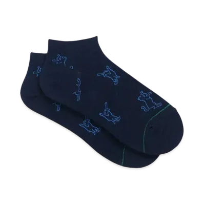 Paul Smith Moving Cat Short Socks "Navy"