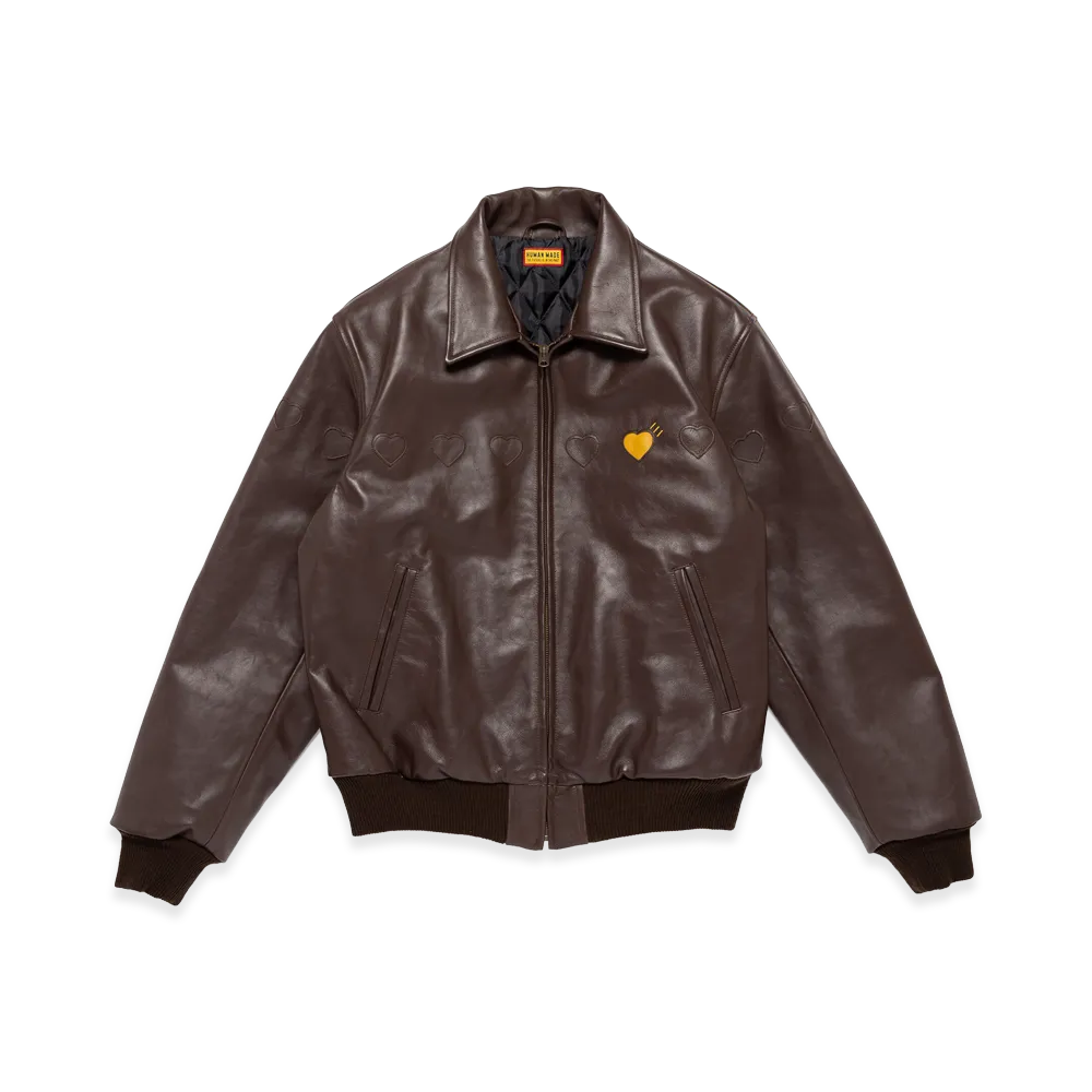 HUMAN MADE Leather Jacket "Brown"