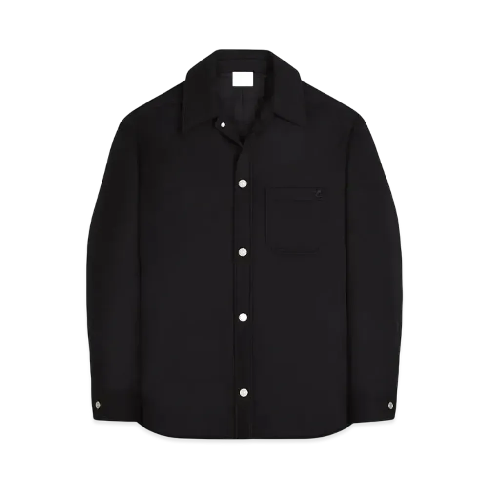 Courreges Wool Overshirt "Black"