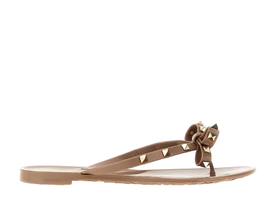 Valentino Garavani Women's rockstud Thong Sandals "Pink"
