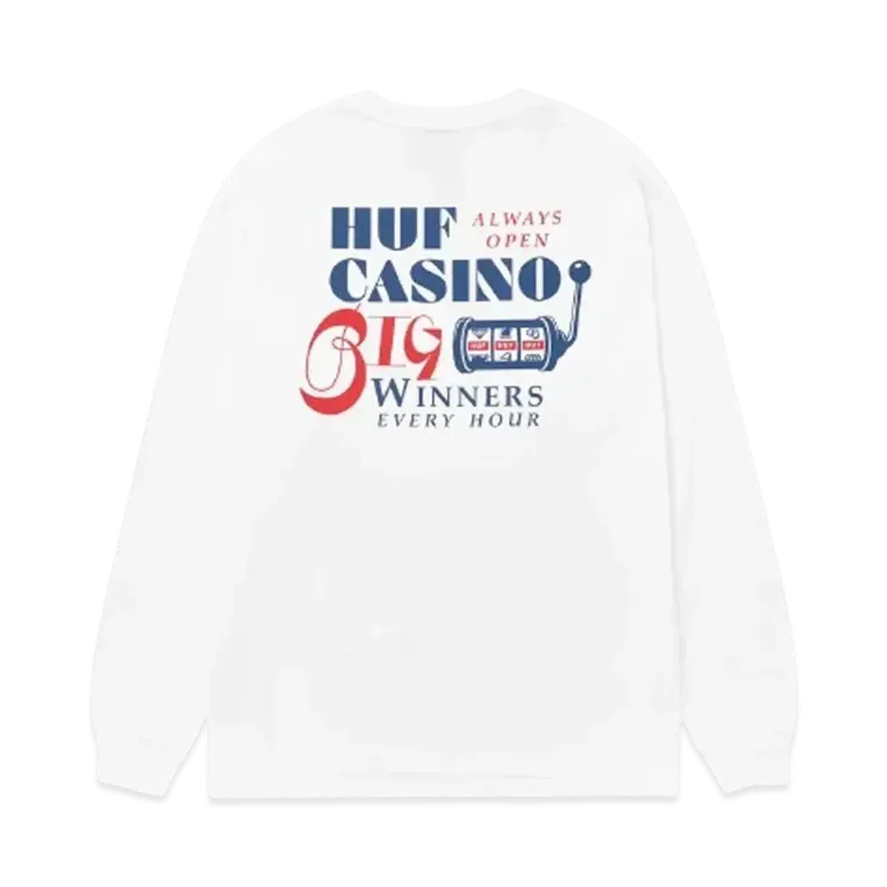 HUF Casino Collection Jackpot Full LS Tee "White"