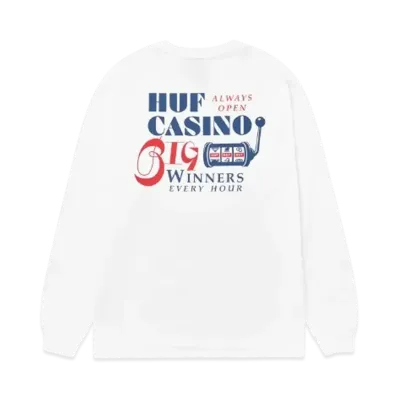 HUF Casino Collection Jackpot Full LS Tee "White"