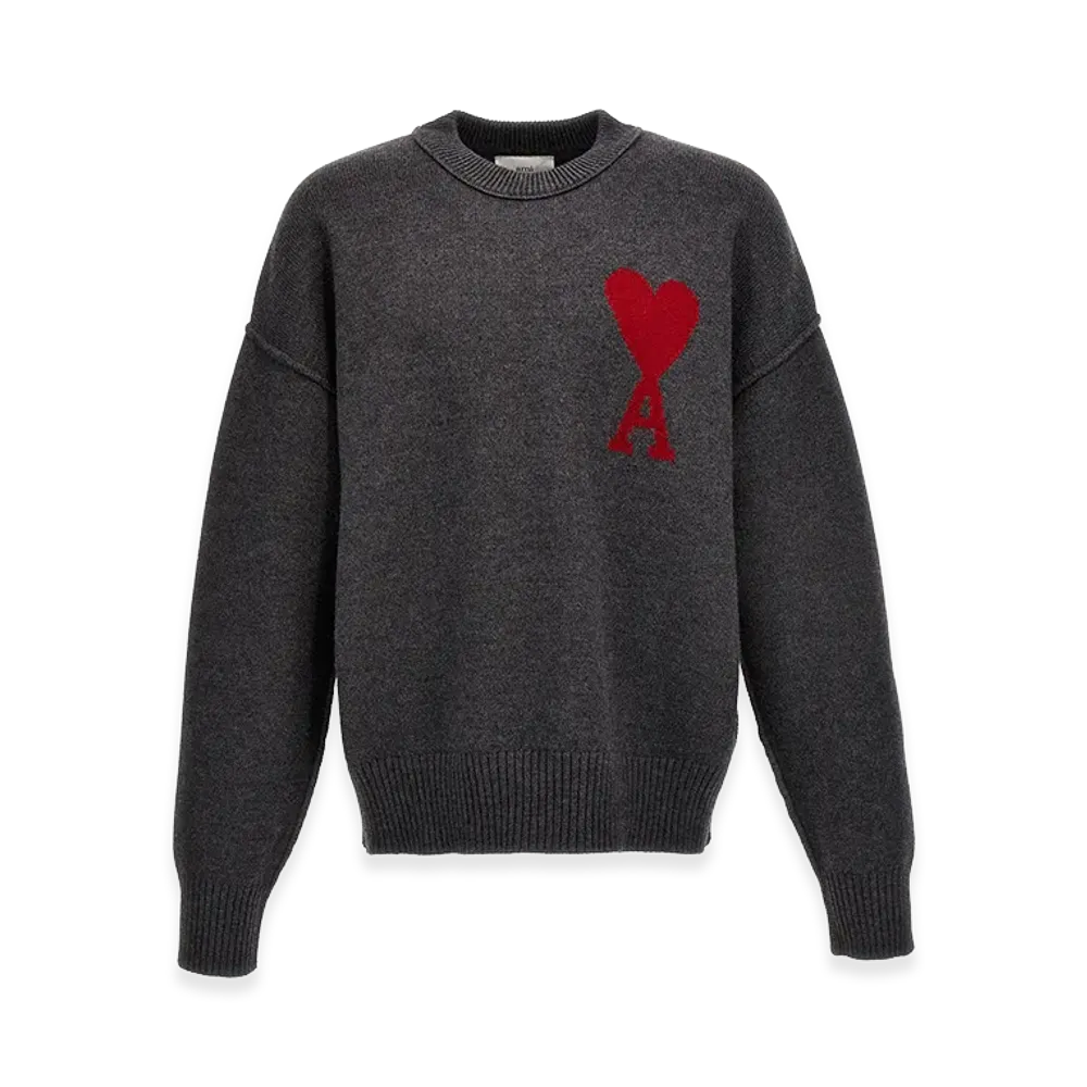 AMI PARIS 'Ami De Coeur' Sweater "Grey"